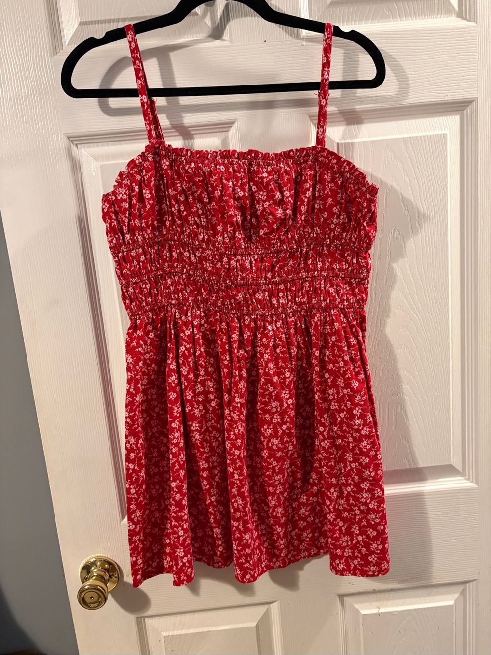 wild fable Red Floral Smocked Cami dress